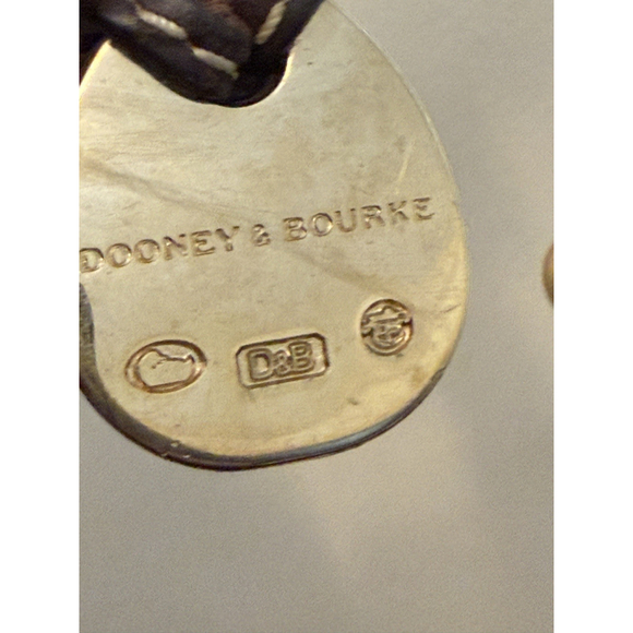 Dooney Bourke Hobo Brown Cognac Calf Hair Crescent Leather Satchel Bag - Picture 8 of 15